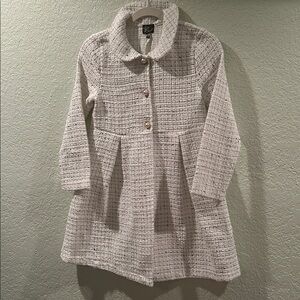 Stylish Kids Tweed Coat - Cream